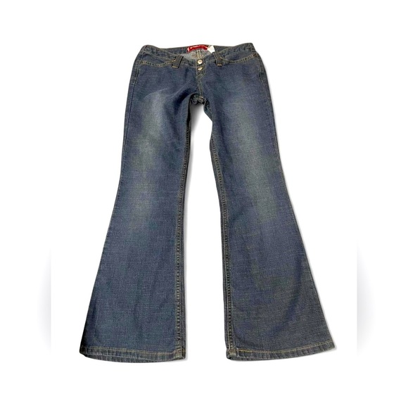Levi's Blue Flare Wide Leg Jeans Classic Style - Picture 1 of 7